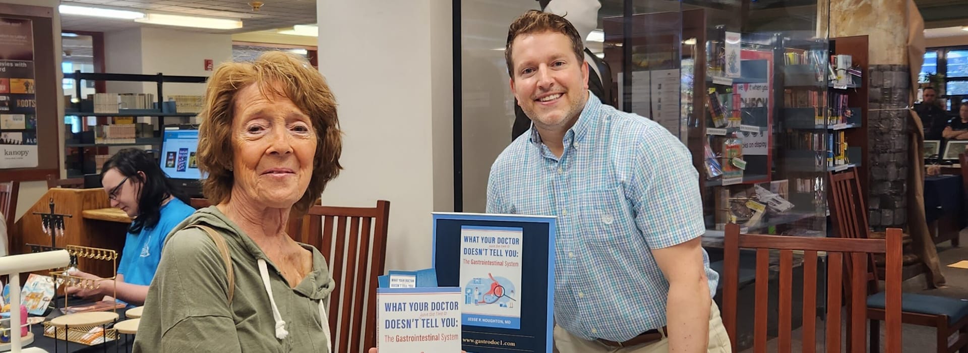 Dr. Houghton Signs Copies of New Book